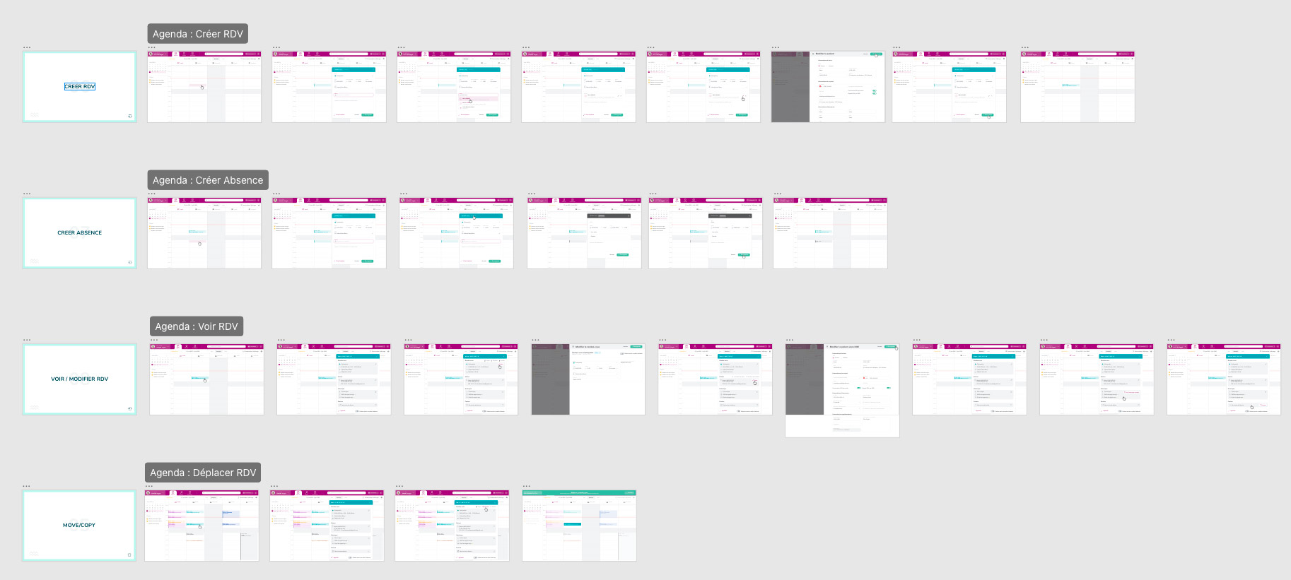 Interface de l'application